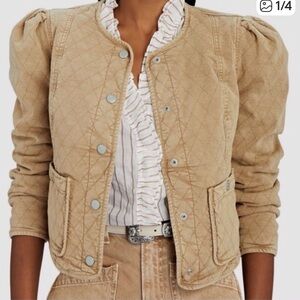 Veronica Beard Tan Quilted Jacket